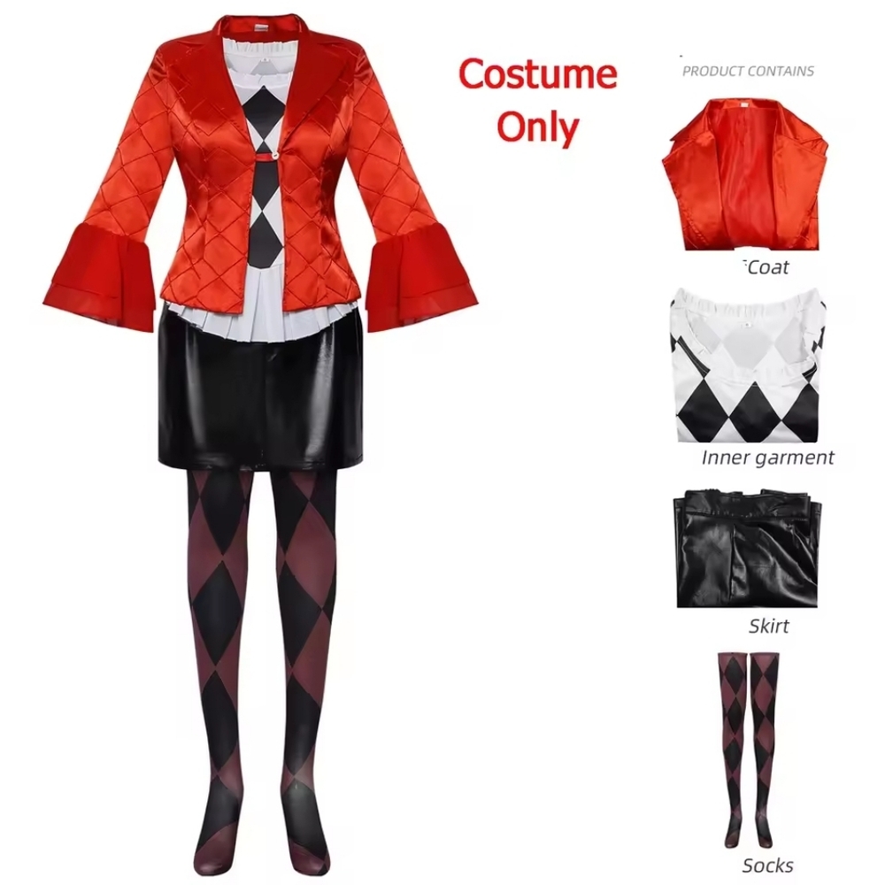 2024 Halloween Costume For Women Harleyqueen Cosplay Jacket Coat Uniform Suit La - Picture 7 of 8